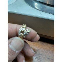 Snake design gold ring with...