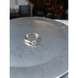 Solitario gold ring with...