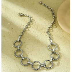 Steel Necklace Titanium Steel Round Hollow Necklace