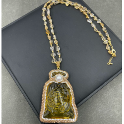 Glass Beaded Purse Necklace