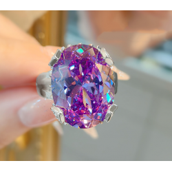 Star Cut Purple Diamond Ring