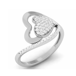 Heart Embrace Diamond Ring 18K