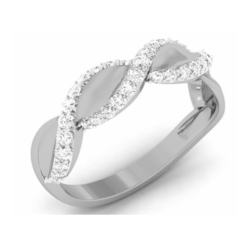 Twisted Harmony Diamond Ring 14K