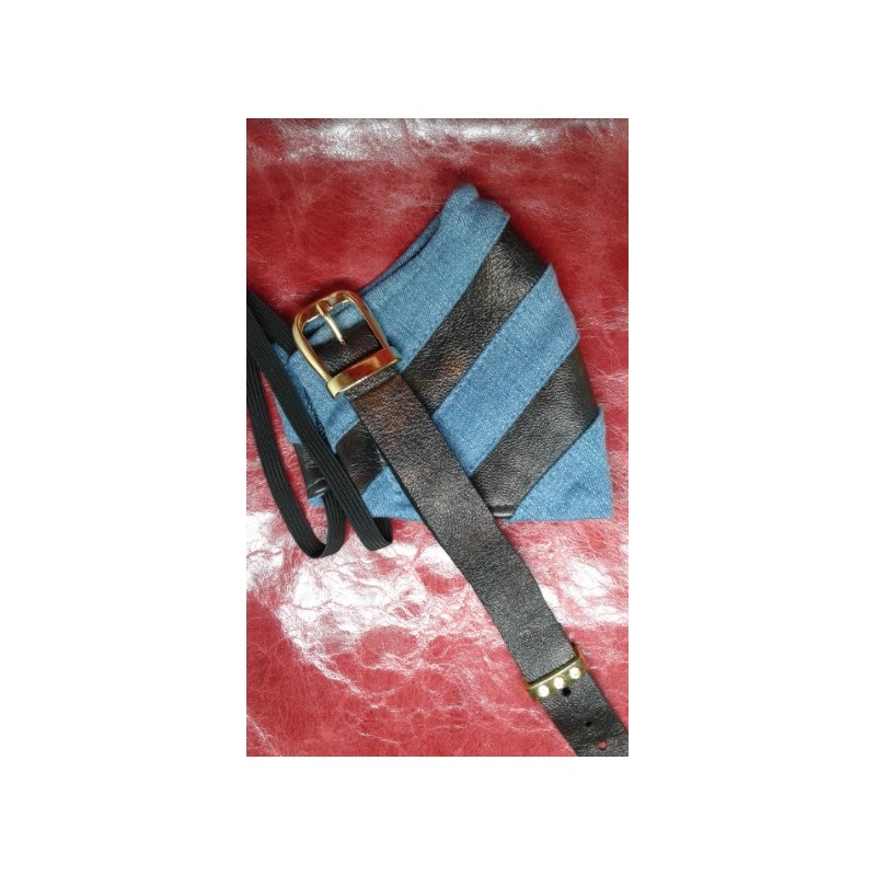 SHIMMERING BROWN Fashionable Accessory Set: Includes Denim Face Mask and  Watch Strap