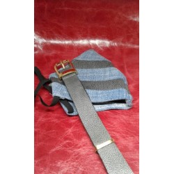 MARBLE GREY Fashionable Accessory Set Includes Denim Face Mask and  Watch Strap