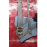 GRAUER MARMOR Modisches Accessoire-Set: Beinhaltet eine Jeans-Gesichtsmaske, ein silbernes Armband und eine Halskette mit Damenk
