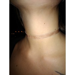 BROWN MARBLE Woman’s Chic Tan Collar Necklace