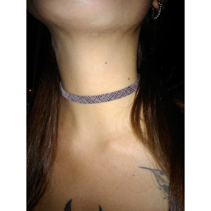 SILVER Woman’s Chic Tan Collar Necklace