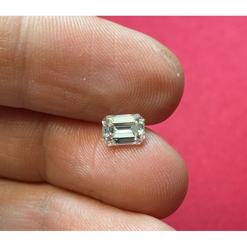 Diamant Smaragd skåret - 1,05ct - HVIS - IGI