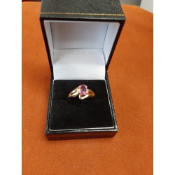 Pink saphir ring solitaire...